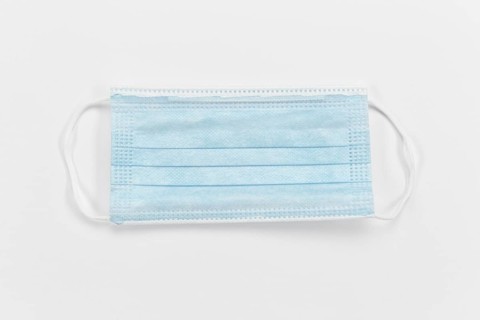 Top view medical mask white background. Resolution and high quality beautiful photo