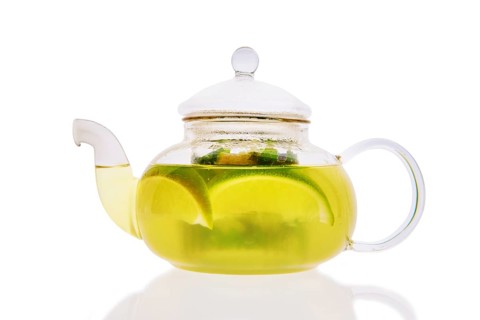 Transparent pot with lime
