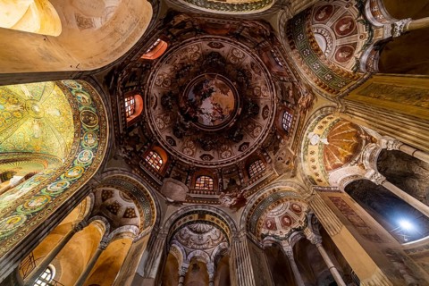 Beautiful mosaics in the Basilica di San Vitale