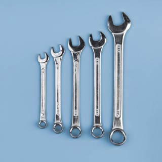 Top view different types wrenches. Resolution and high quality beautiful photo
