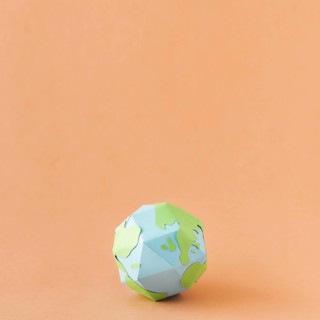 Top view paper earth concept. Resolution and high quality beautiful photo