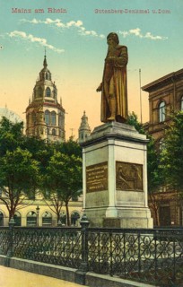Gutenberg Monument and Cathedral in Mainz