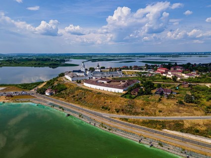 Aerial of the Unesco site Sviyazhsk