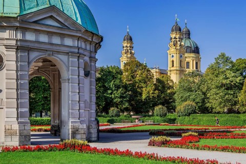 Court Garden with Diana Temple and Theatine Church