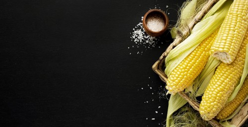 Top view corn frame with copy space. Resolution and high quality beautiful photo