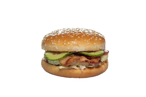Bun with sesame with cutlet