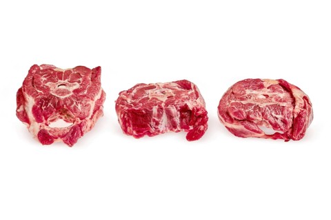 Fresh raw lamb neck isolated on white background