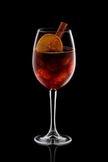 Cold alcoholic cocktail with cognac