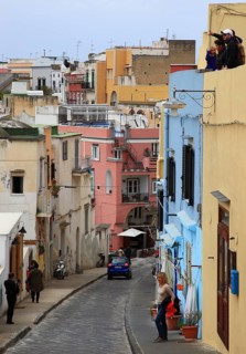Street in the old town of Procida