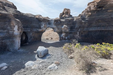 Rocky landscape around the volcano Montana de Guenia