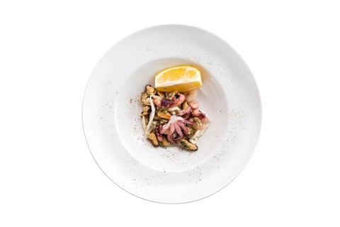 Salad with octopus