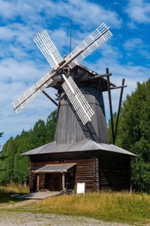 Wooden windmill
