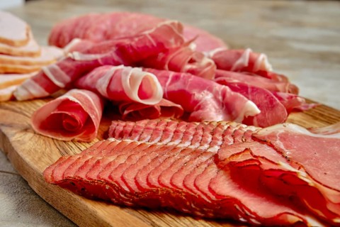 Meat plate snack for wine