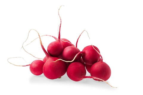 Fresh radish isolated on white background