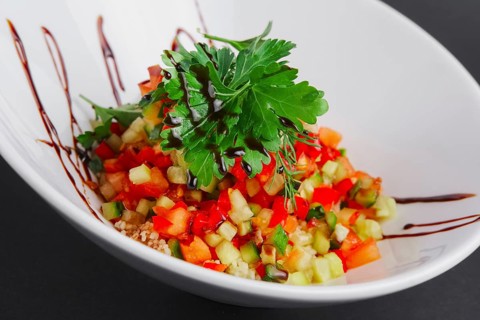 Lenten salad with tomato