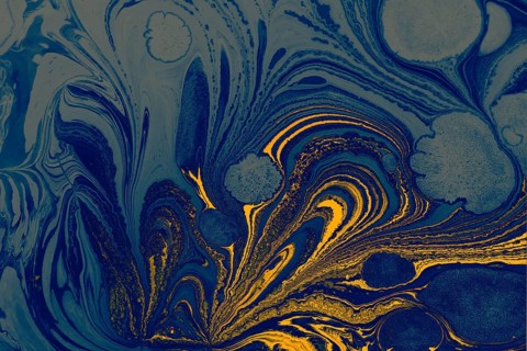 Ebru marbling handmade art