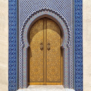 Brass door with knockers
