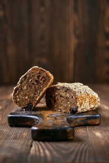 Artisan rye bread with dried apricots