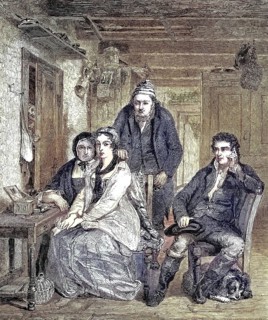Duncan Gray with his family at home