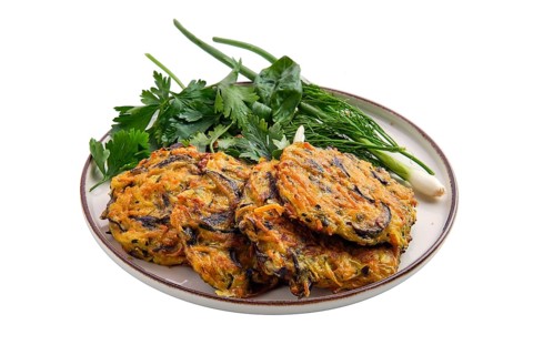 Vegan cutlet isolated on white background