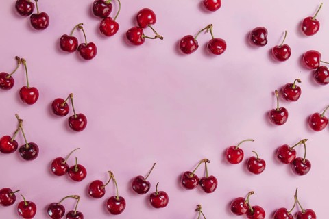 Surface with cherries blank space. Resolution and high quality beautiful photo