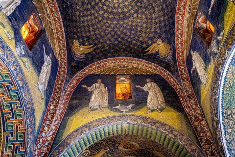 Beautiful mosaics in the Basilica di San Vitale