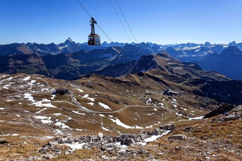 View from Nebelhorn to Allgaeu Alps