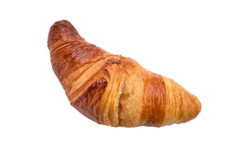 Croissant with apricot isolated on white