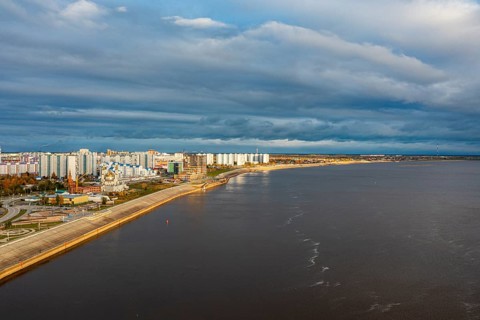 The Ob river at Nizhnevartovsk