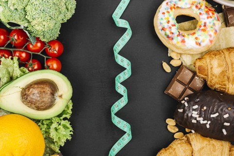 Healthy food vs unhealthy food