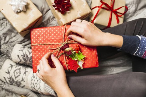 Lovely christmas gifts composition