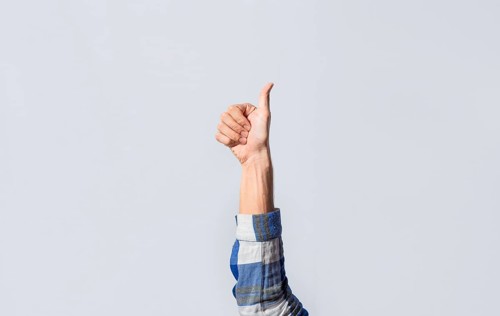 Number TEN in sign language. Deaf and dumb counting the number TEN in sign language
