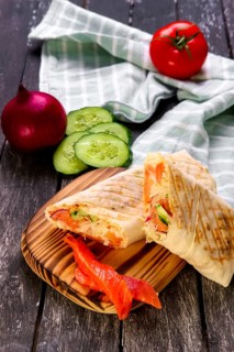 Doner with smoked salmon