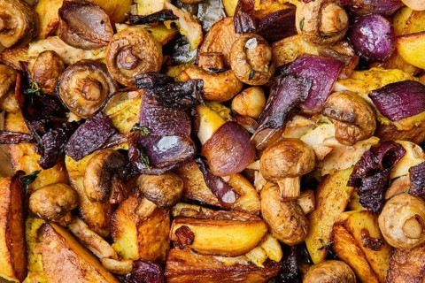 Close up view of potato