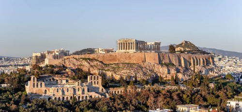 View of the Acropolis from Philopappos Hill
