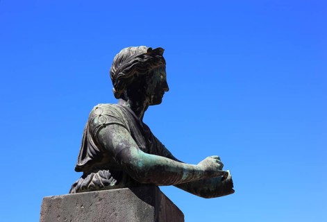 Statue of Diana at the Temple of Apollo from 120 BC dedicated to the Greco-Roman god