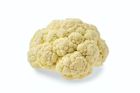 Fresh cauliflower isolated on white background