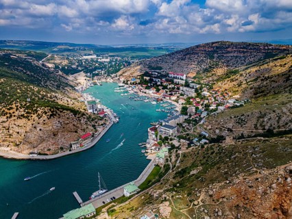 Aerial of the bay of Balaklava