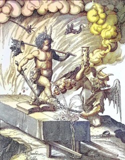 German obscene caricature on avarice