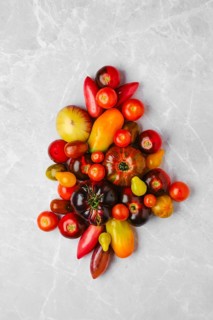 Assortment of fresh colourful tomatoes