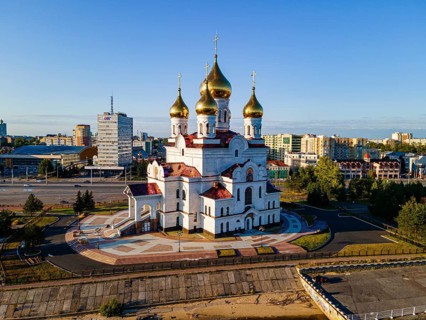 Aerial of the Cathedral of the Archangel