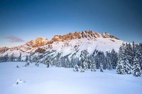 Mandlwand and Hochkoenig in winter