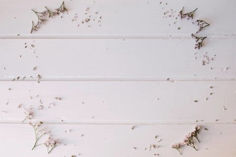 Tiny flowers forming circle wooden table. Resolution and high quality beautiful photo