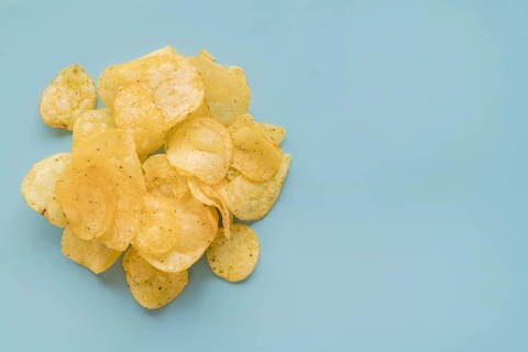 Top view chips with copy space 1. Resolution and high quality beautiful photo