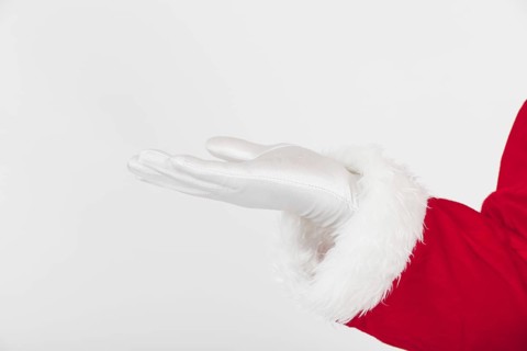 Santa claus hand in glove. Resolution and high quality beautiful photo