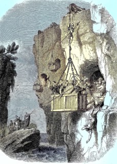 Herod's soldiers attacking rebels in Galilee caves