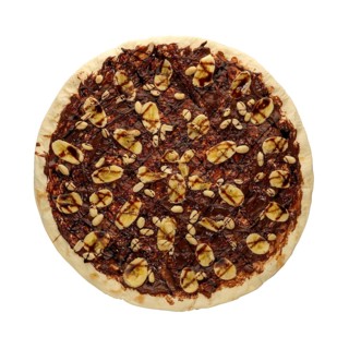 Sweet flat cake with banana