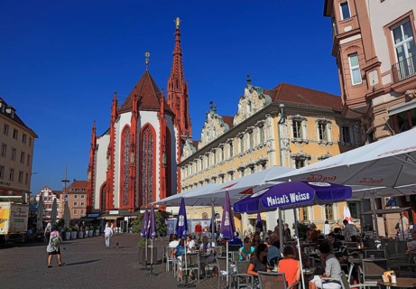 In the old town of Wuerzburg