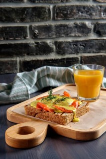Sandwich with salmon