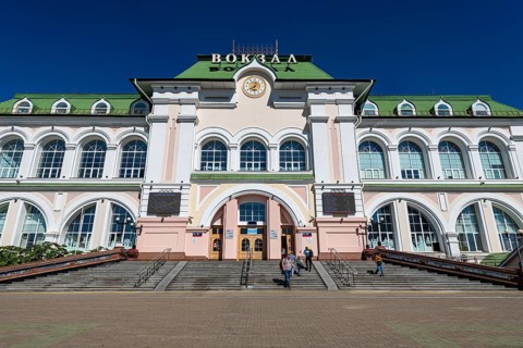 Railway station in Khabarovsk